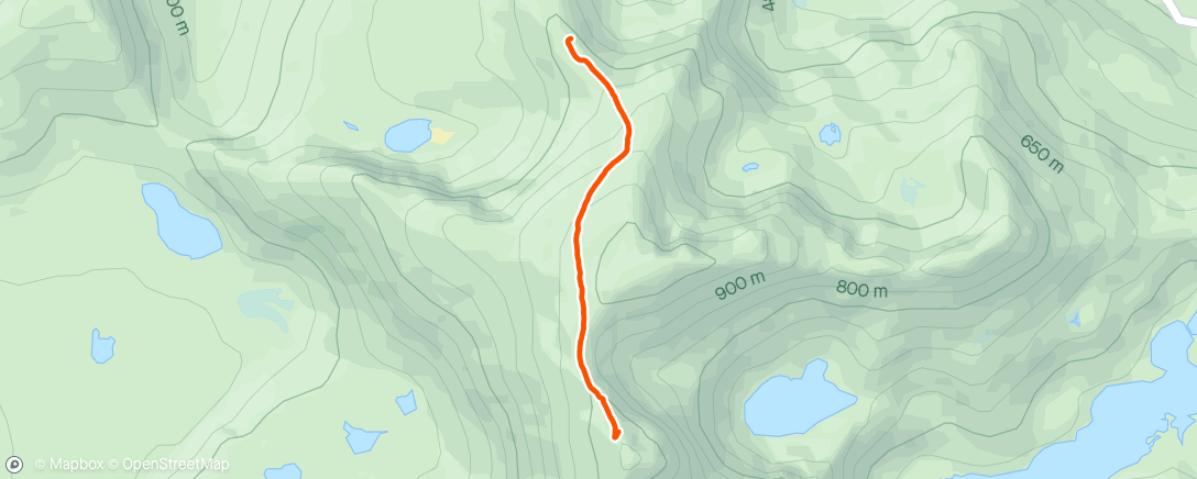 Map of the activity, Saunter down the hill