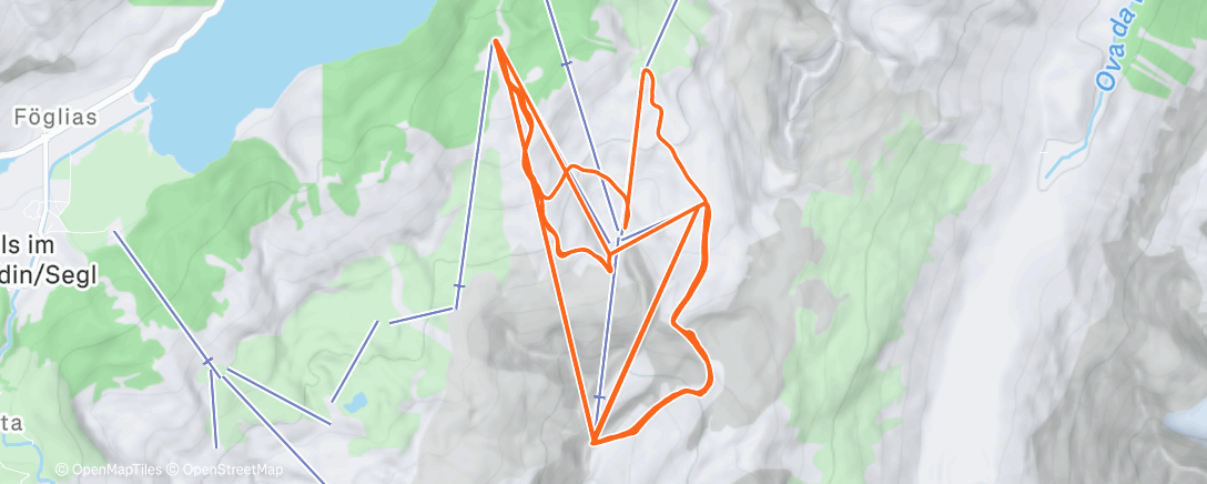 Map of the activity, Sessione di sci alpino mattutina