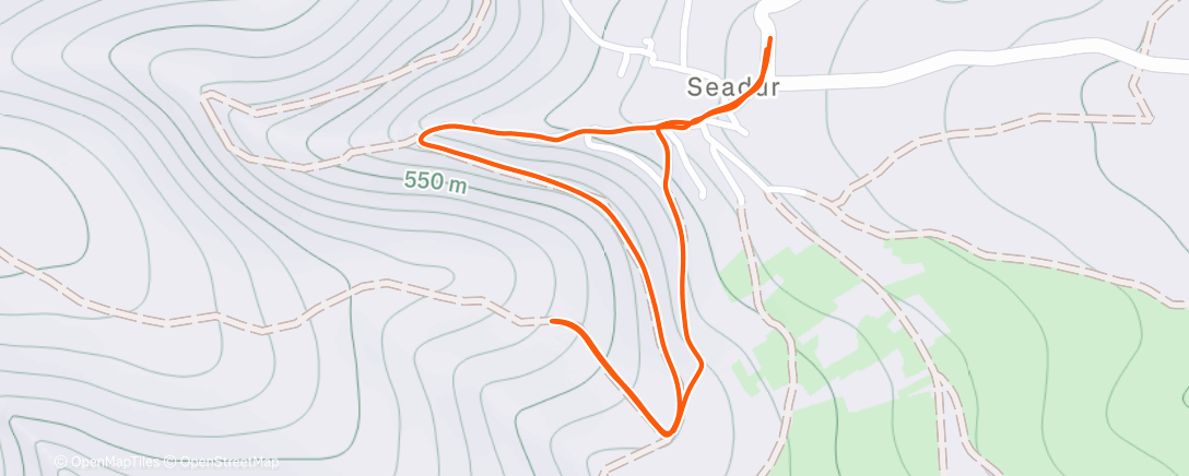 Map of the activity, Caminata de mañana