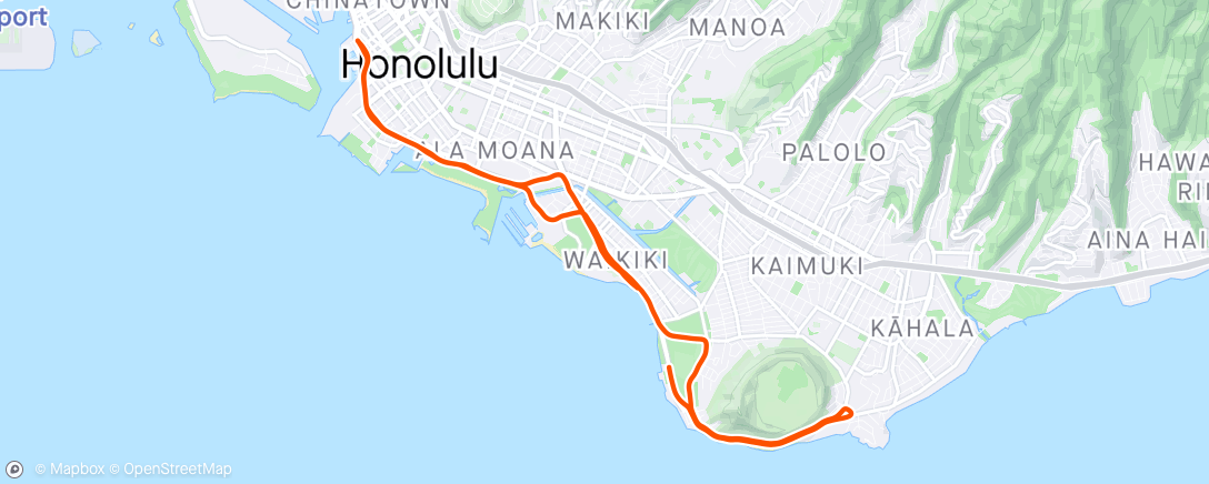 Map of the activity, Hapalua Half Marathon ’24