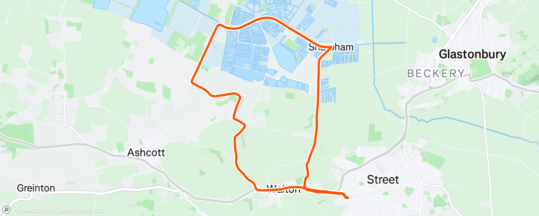 Map of the activity, Afternoon Run