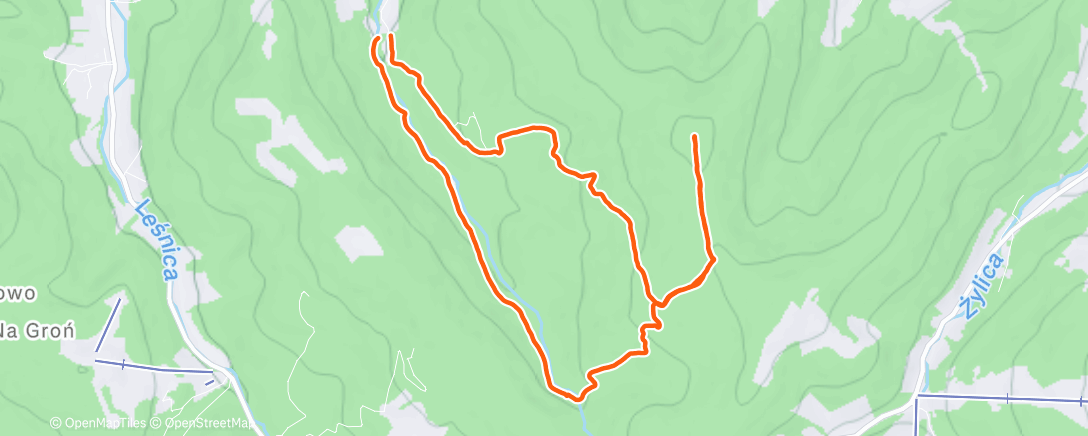 Map of the activity, Hala Jaworowa