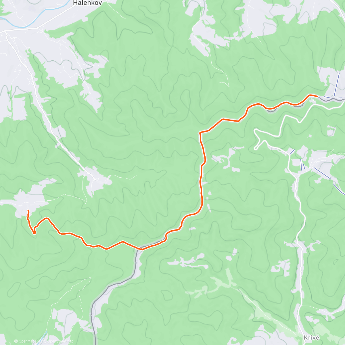 Map of the activity, Easy v lese