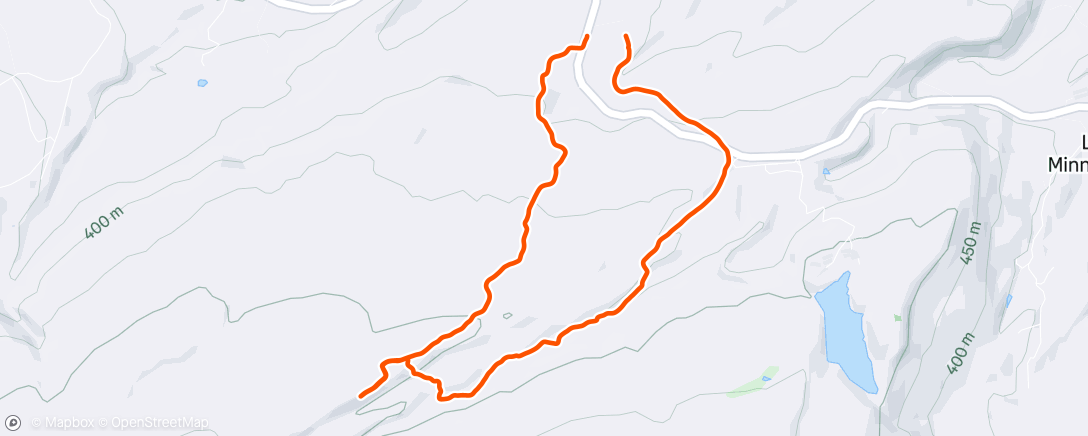 Map of the activity, Afternoon Trail Run