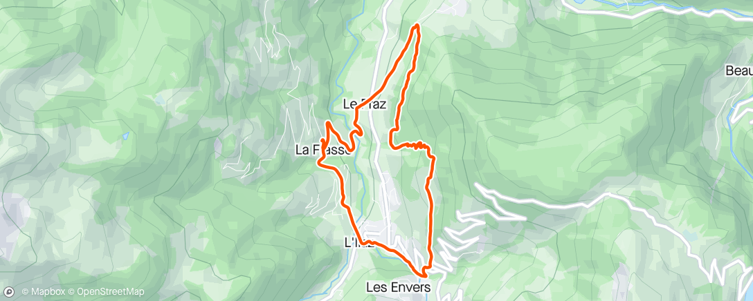 Map of the activity, Up ⬆️ / down / ⬆️… Arêches ( H)