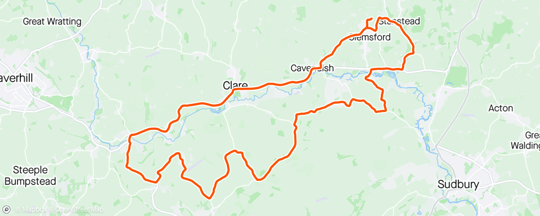 Map of the activity, Steady ride with Chris, just missed the rain 🌧 😊