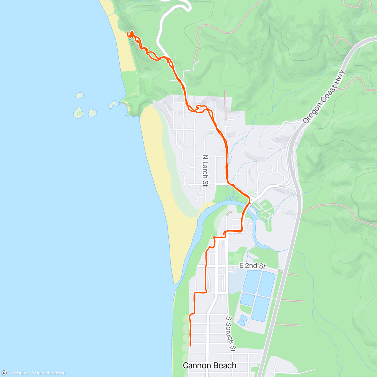 Map of the activity, Crescent Beach trail