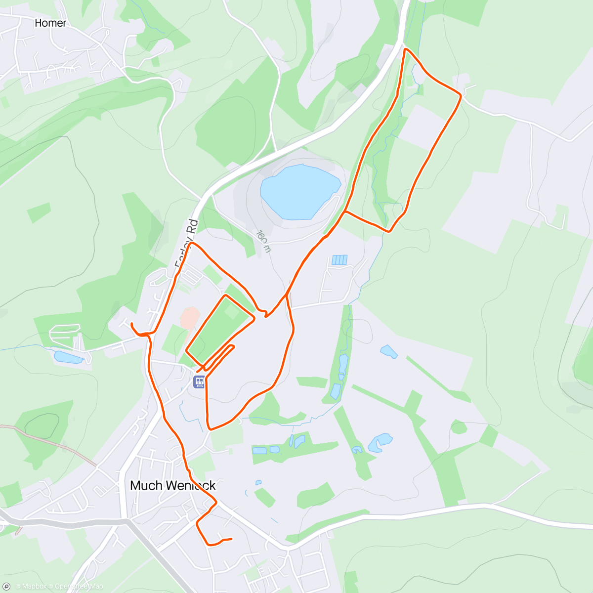 Map of the activity, Dog Jog with the Ems