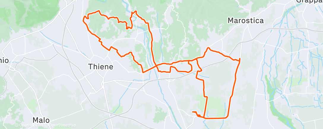 Carte de l'activité Pedalata dell'ora di pranzo