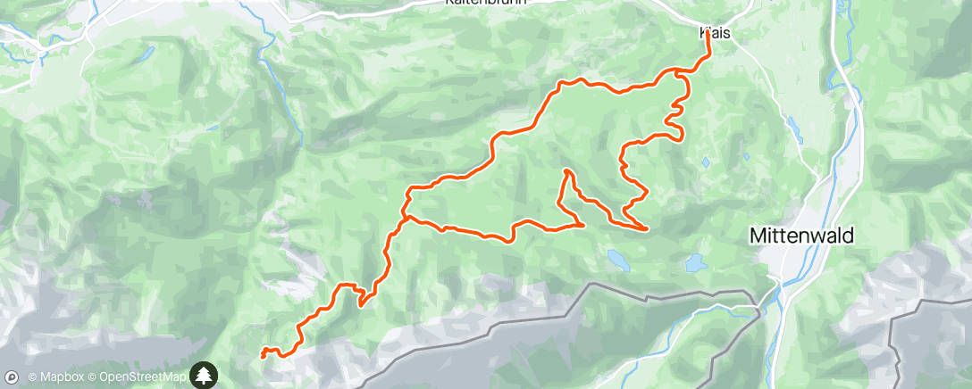 Mapa da atividade, Afternoon Ride