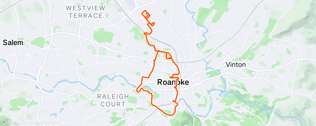 Map of the activity, Morning Run