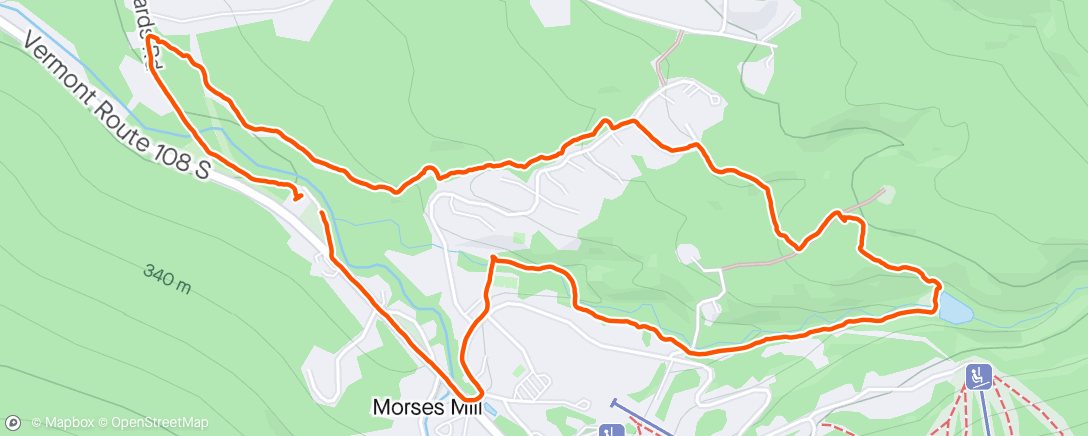 Map of the activity, Weight vest hike on sore CrossFit legs