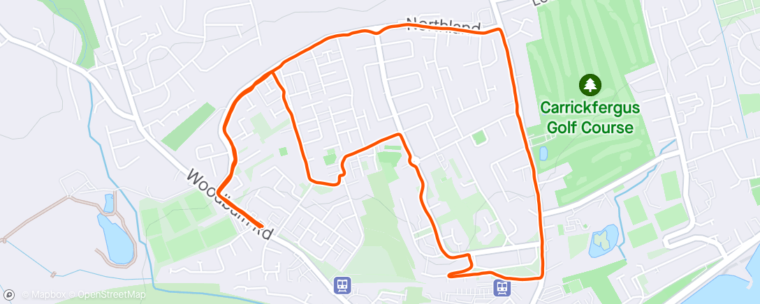 Map of the activity, Gentle Sunday morning run to make up for not doing Parkrun yesterday 😬.