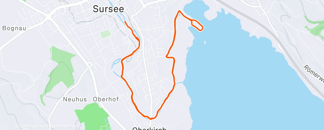 Map of the activity, Lunch Run