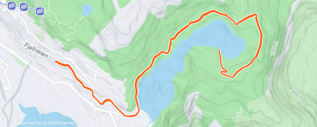 Map of the activity, Evening Run
