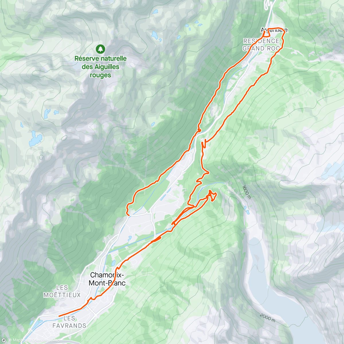 Map of the activity, MIAS MTB guide course Level 2 #day3