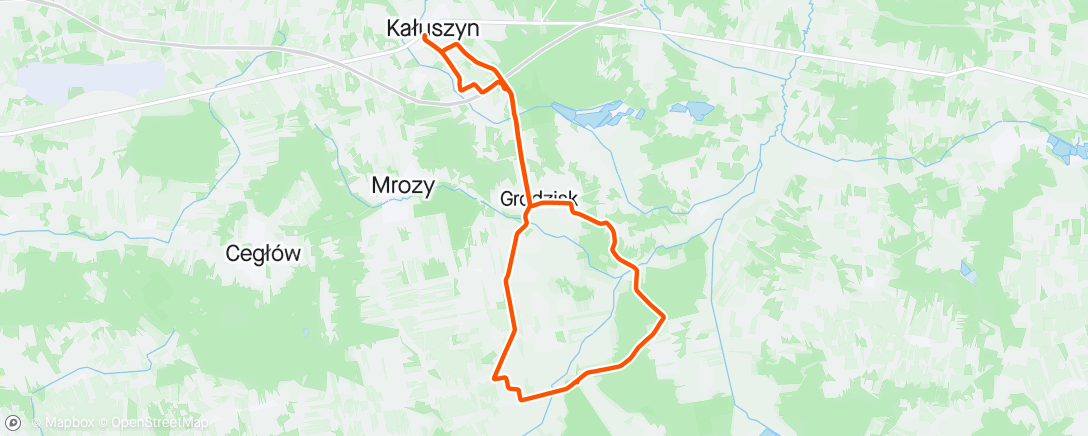 Map of the activity, Kałuszyn - Rezerwat Florianów