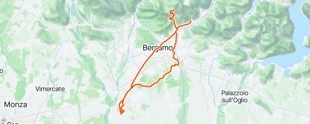 Map of the activity, Monte di Nese