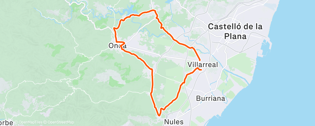 Карта физической активности (Morning Ride)