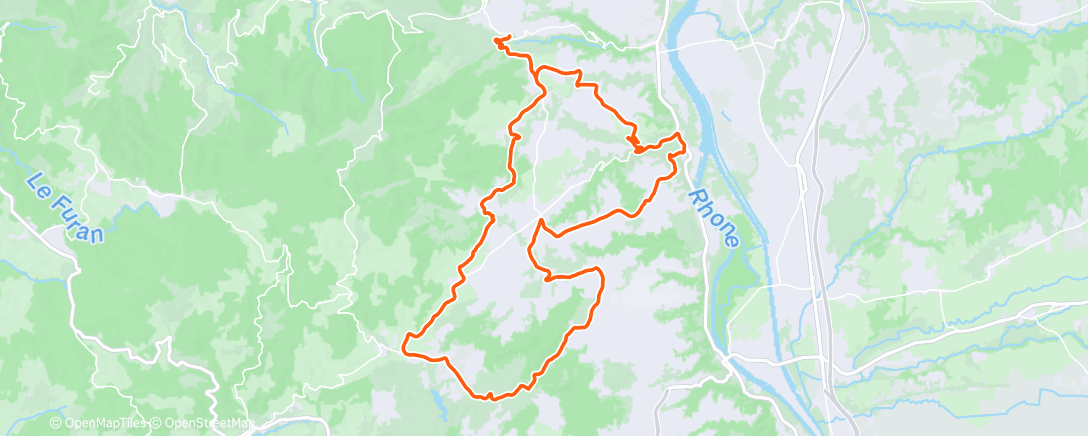 Map of the activity, Cyclisme