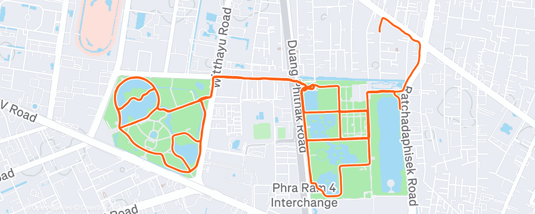 Map of the activity, Morning Run