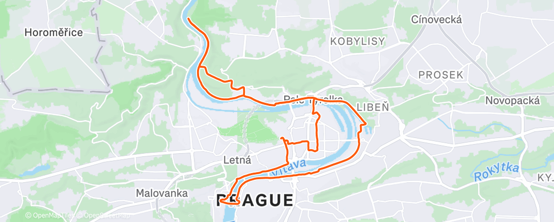 Map of the activity, Morning Run