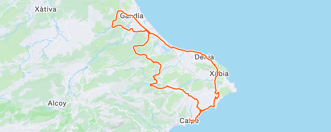 Map of the activity, ik heb de route niet gevolgd en daarom gekruist sorry