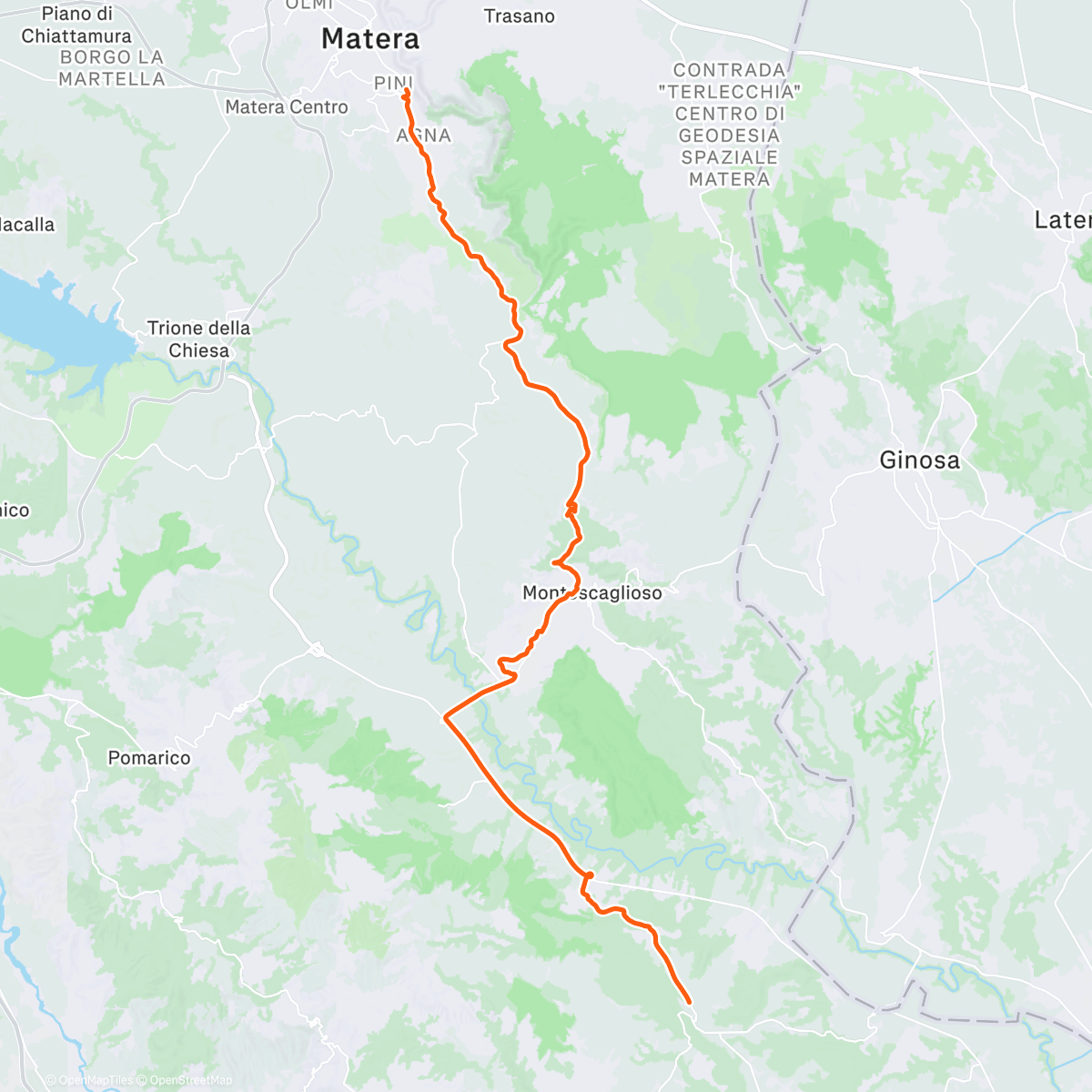 Map of the activity, ROUVY - Matera | Italy