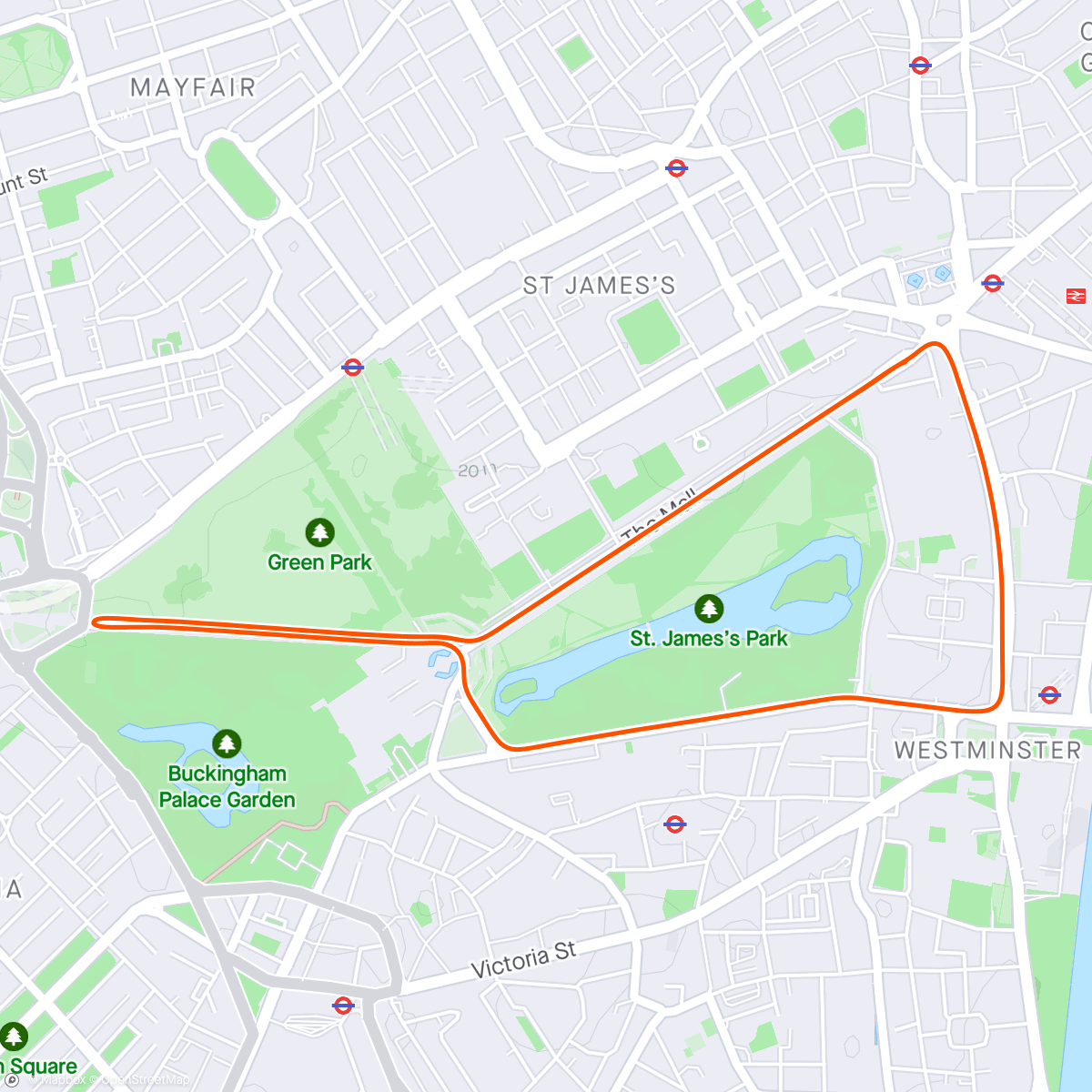 Map of the activity, Zwift - London