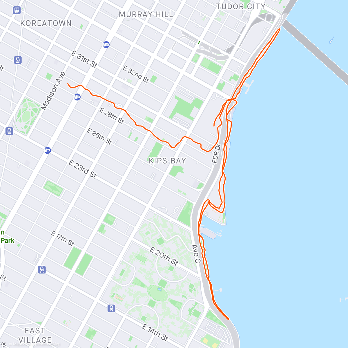 Map of the activity, NYC RUN