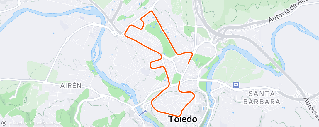 Map of the activity, Afternoon Run
