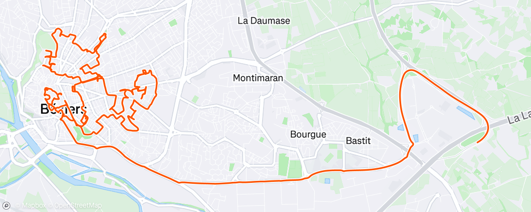 Map of the activity, Sortie VTT le matin