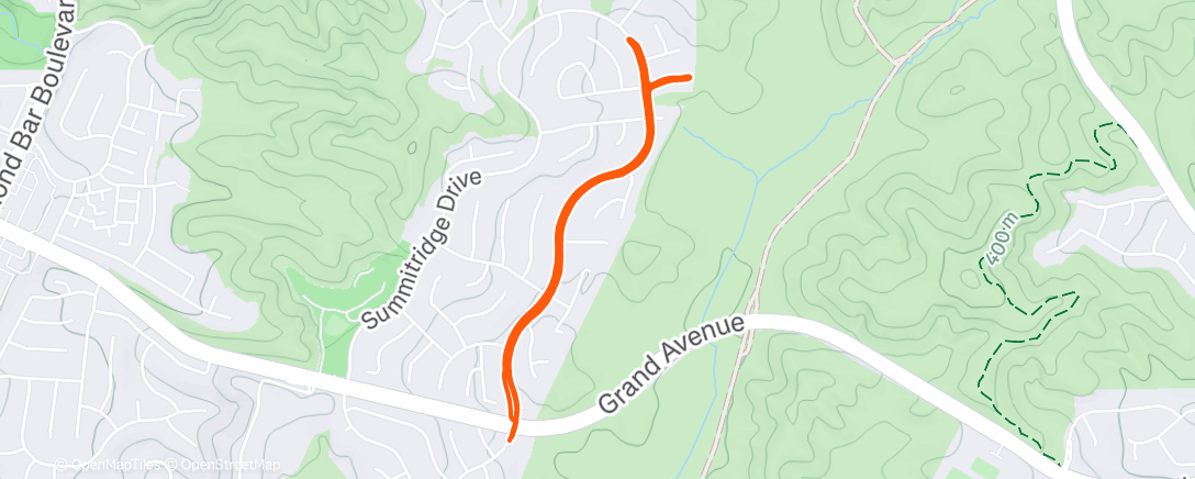 Map of the activity, Morning Run