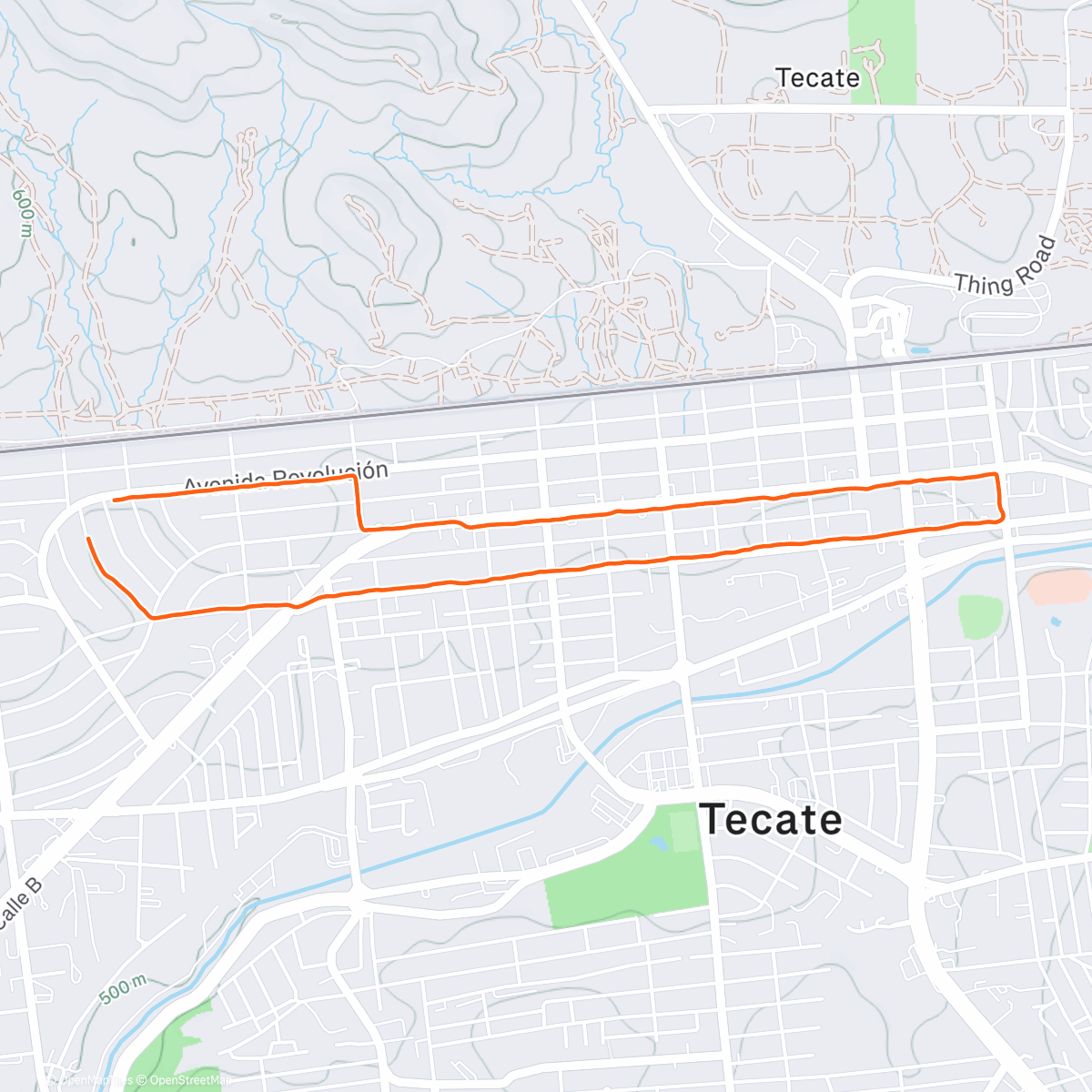 Map of the activity, Morning Run