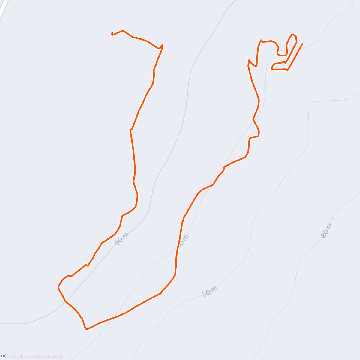 Map of the activity, Evening Trail Cleanup