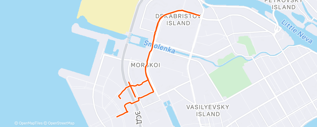 Карта физической активности (Полуденный забег)