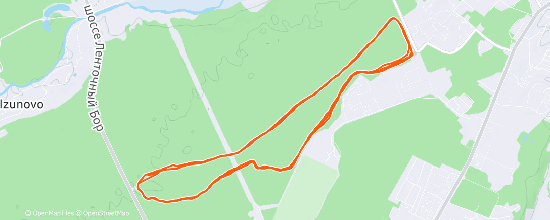 Map of the activity, Полуденная тренировка
