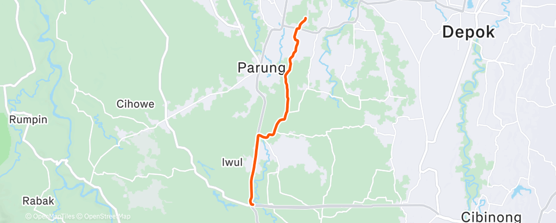 Map of the activity, Afternoon Ride