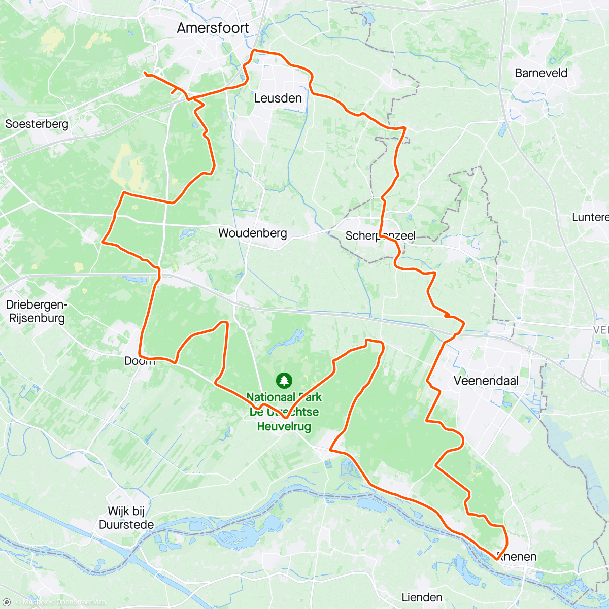 Map of the activity, Heuveltjes training