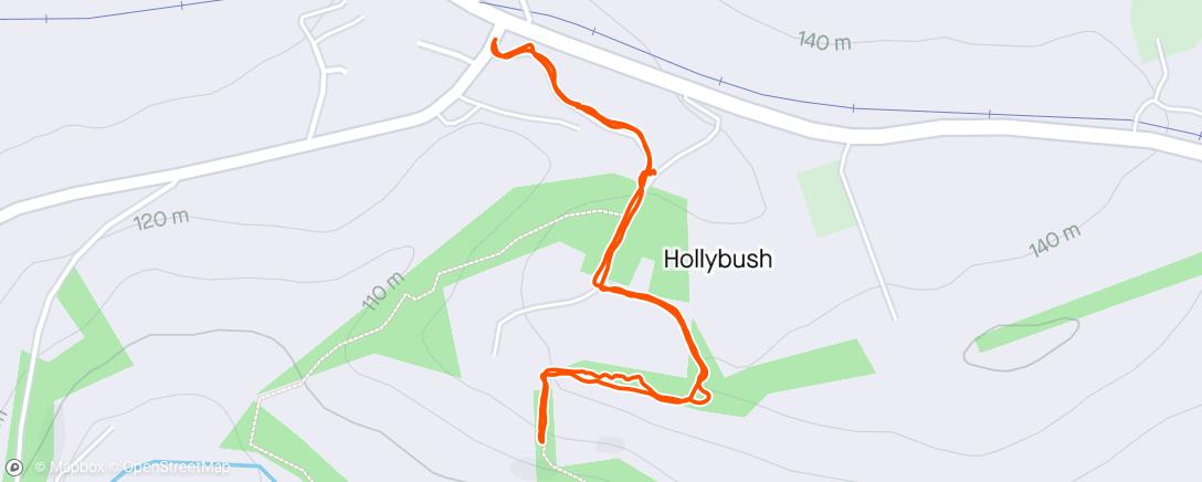 Map of the activity, Hollybush puppy walk