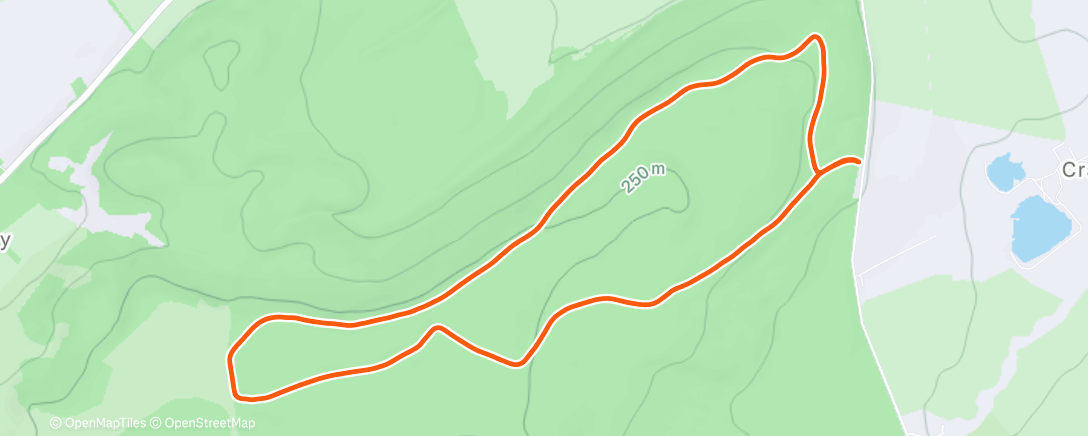 Map of the activity, Easy trails