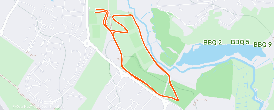 Map of the activity, Colney parkrun 🎄