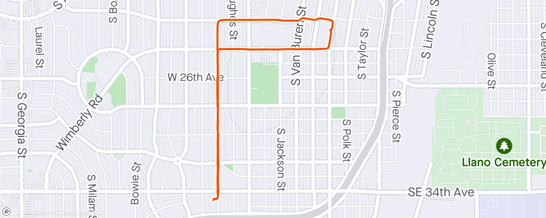 Map of the activity, Morning Ride