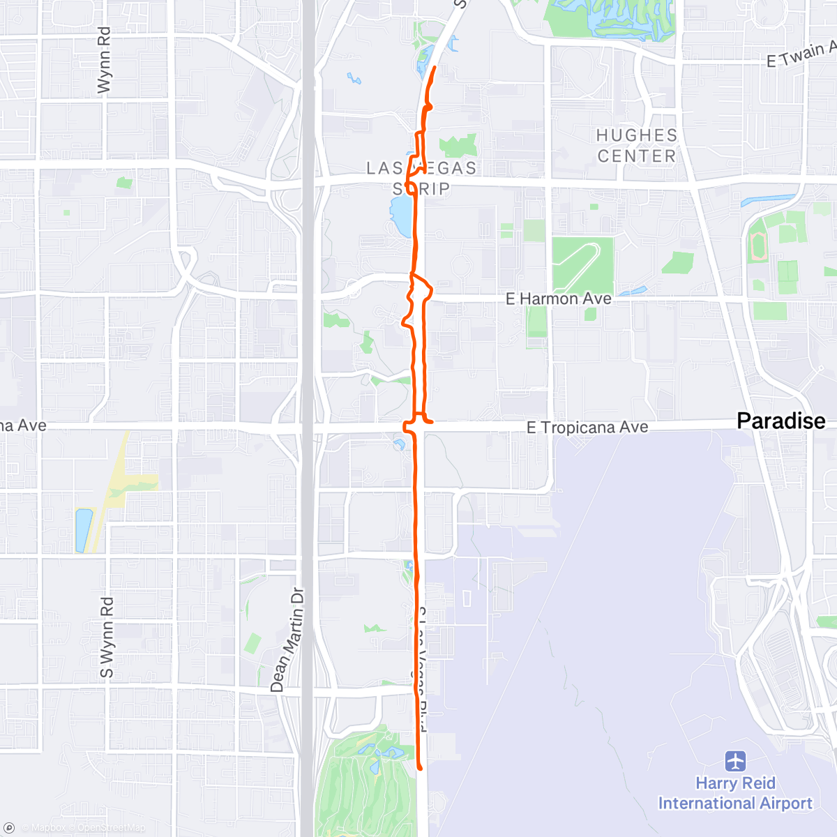 Map of the activity, Poranna robota w Vegas