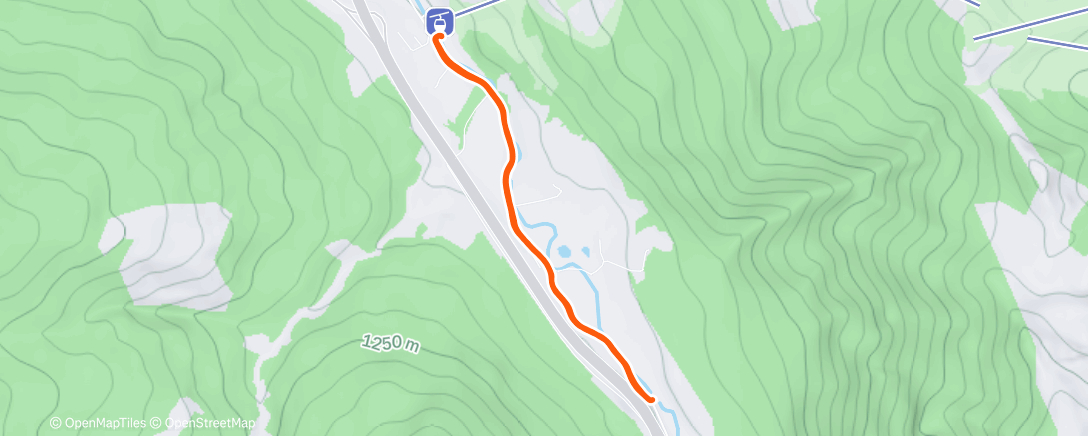 Map of the activity, Afternoon Run
