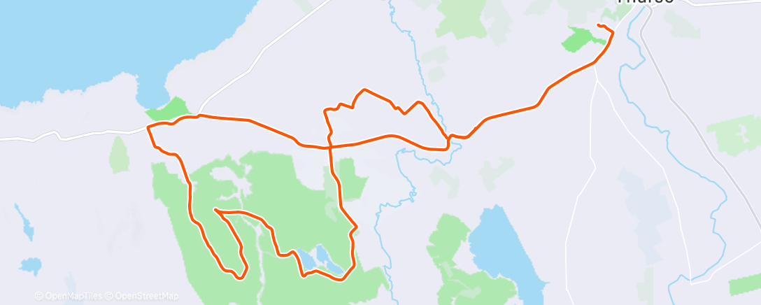 Map of the activity, Late shout gravelling with Hamper👍