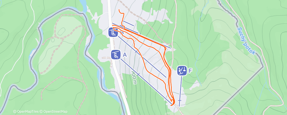 Карта физической активности (Afternoon Backcountry Ski)