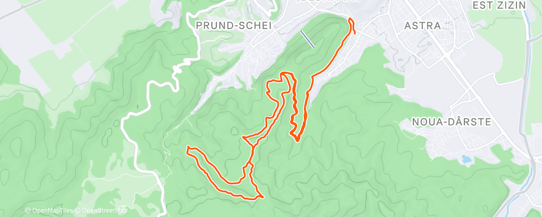 Map of the activity, Lunch Trail Run