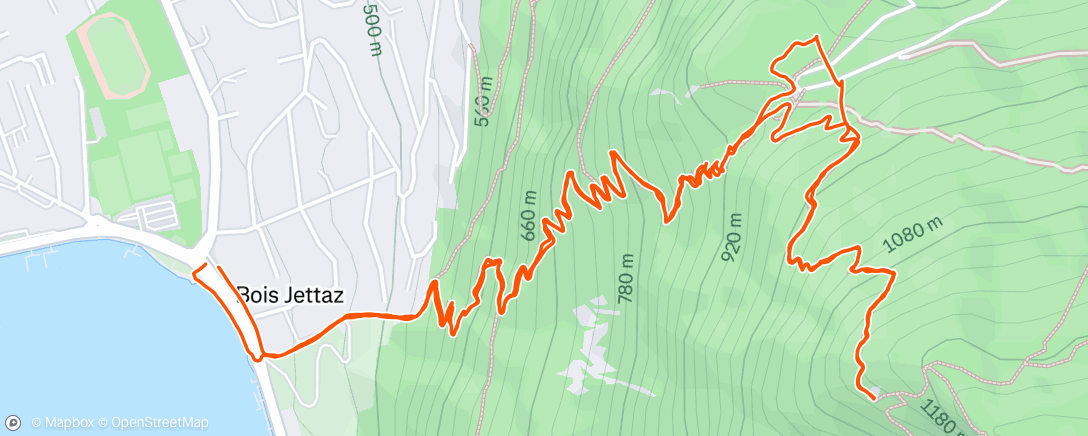 Map of the activity, ANTI JET LAG 🏃🏻 Veyrier