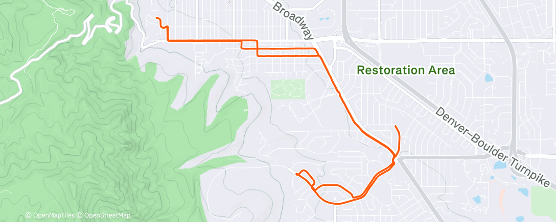 Map of the activity, Afternoon Ride